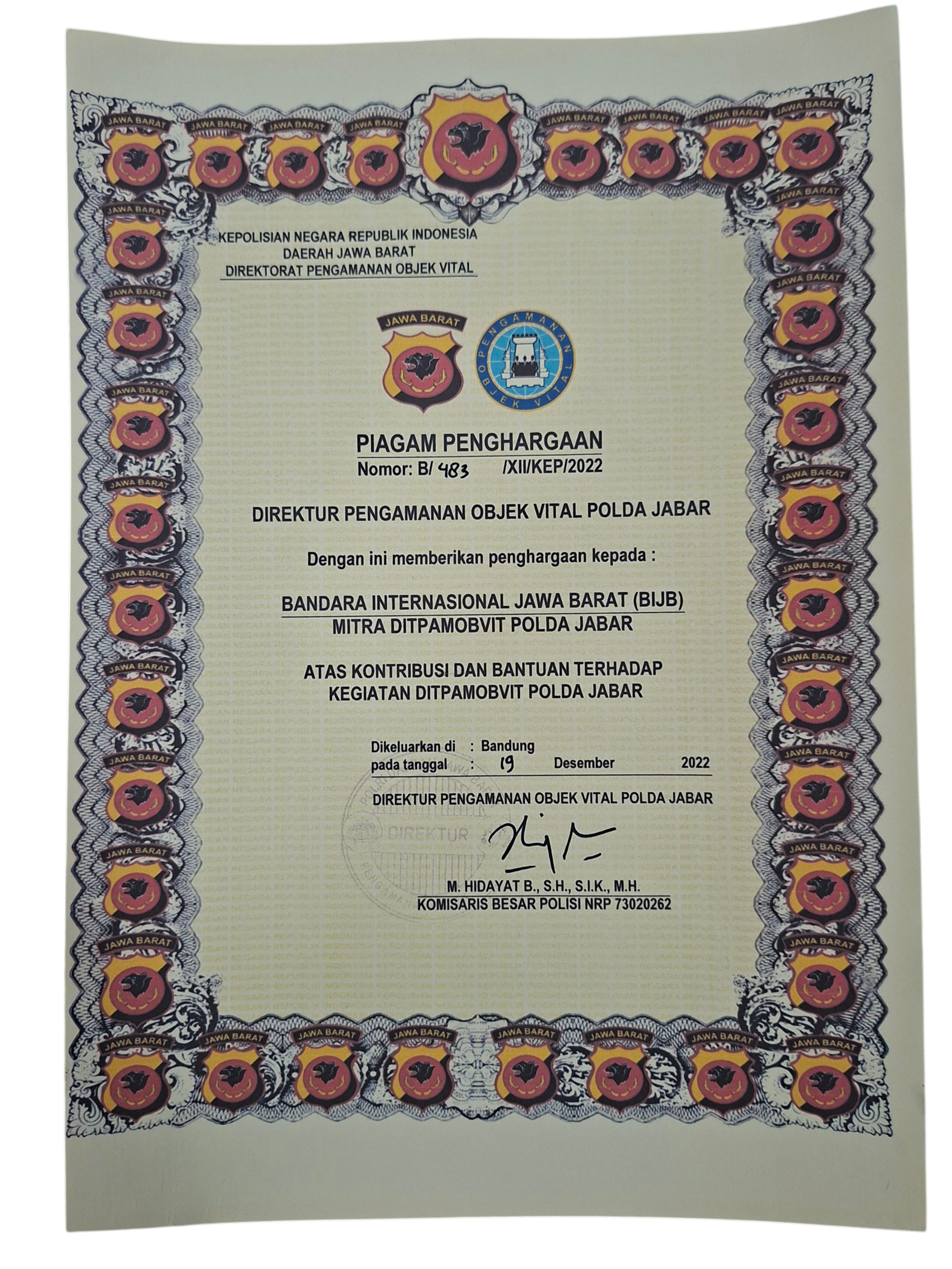 Kontribusi dan Bantuan Kegiatan DITPAMOBVIT Polda Jabar